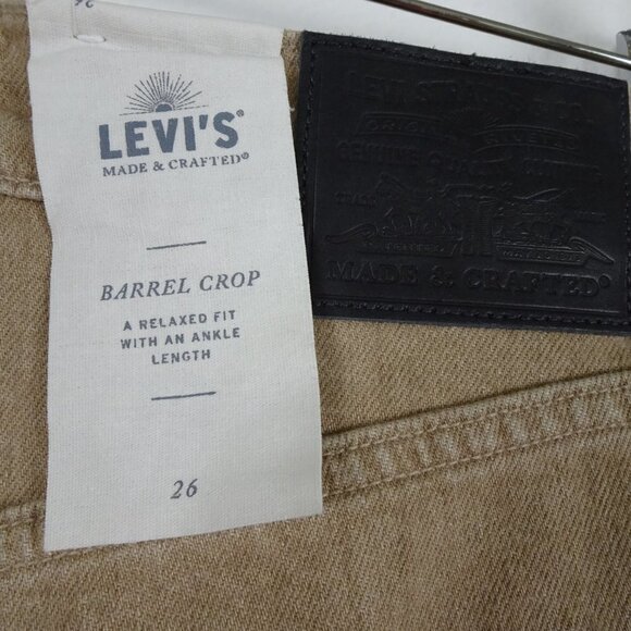 Levi's Made & Crafted Barrel Crop Jeans Women's Size 26 Brown Denim - Picture 8 of 16